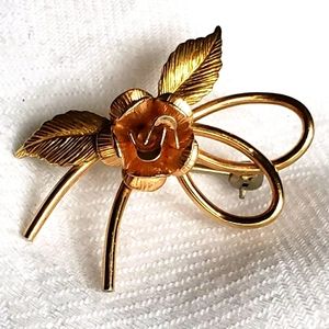 Art Nouveau Vintage Gold-plated Rose Gold Brooch